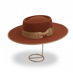 Chapéu Português Terracota Feltro Lã Merina Just Burel