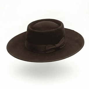 Chapéu Português Castanho Feltro Lã Merina Just Burel