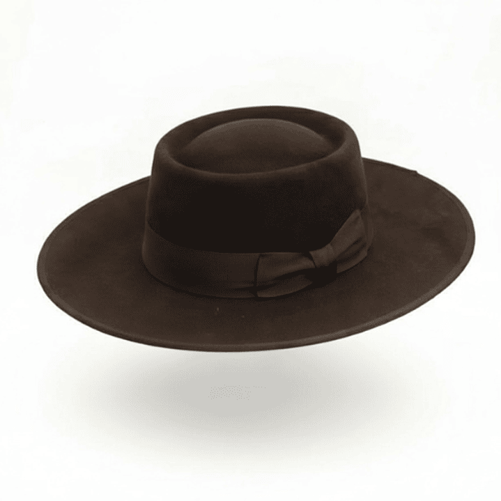 Chapéu Português Castanho Feltro Lã Merina Just Burel 1