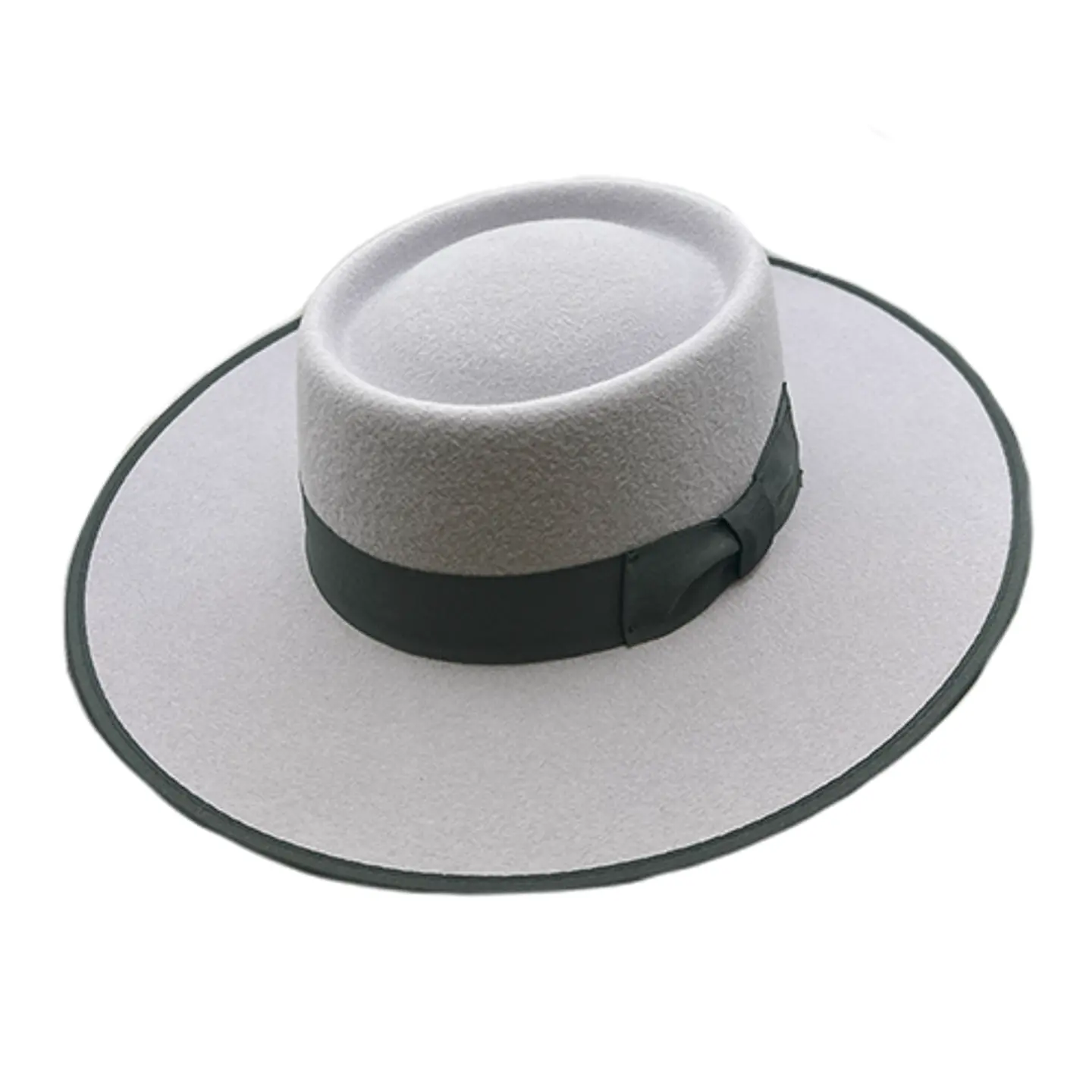 Portuguese Hat in Light Gray Merino Wool Felt | Just Burel 1