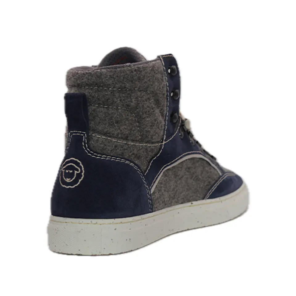 Bota Lã Cinza Azul Marinho Just Burel 3