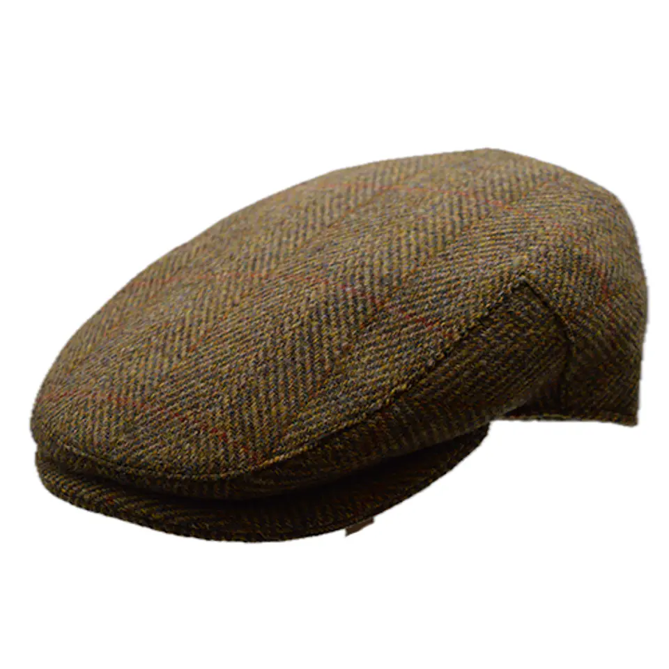 Flat Cap Green Herringbone Tweed Just Burel 1