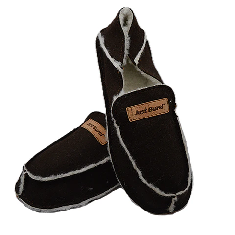 Pantufo Lã Castanho Just Burel