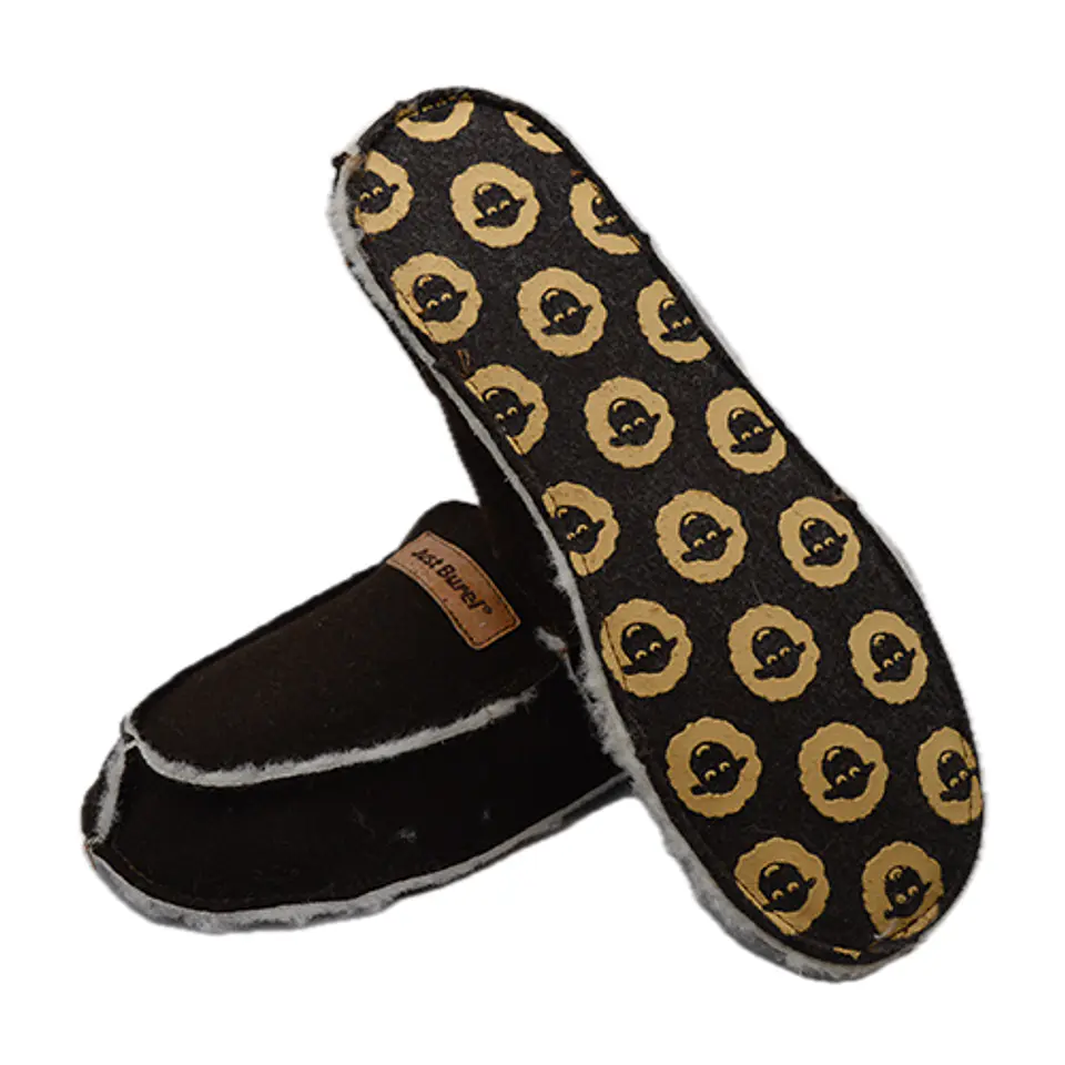 Pantufo Lã Castanho Just Burel 2