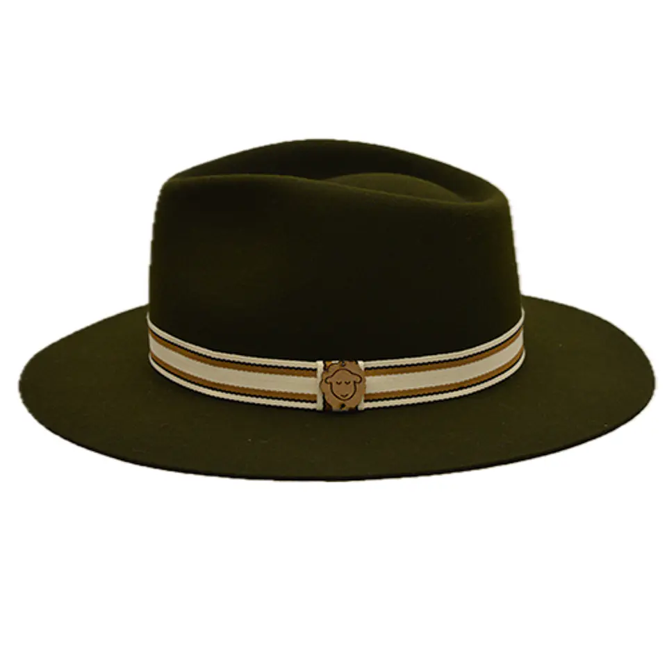 Wool Fedora Hat Dark Green Just Burel 1