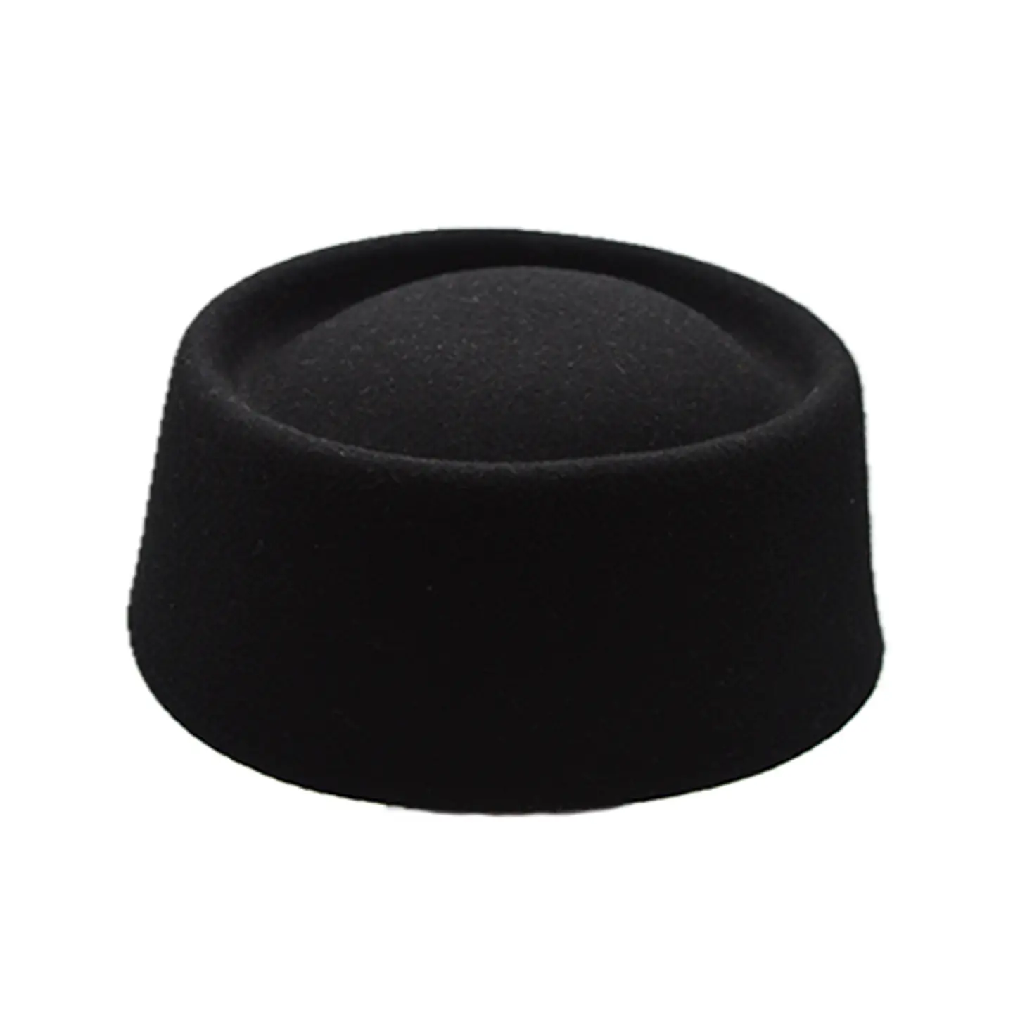 Chapéu Pillbox em Feltro de Lã Merino Preto | Just Burel 1