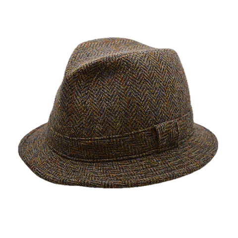 Chapéu Clássico em Lã Merino Espinha Castanha | Just Burel