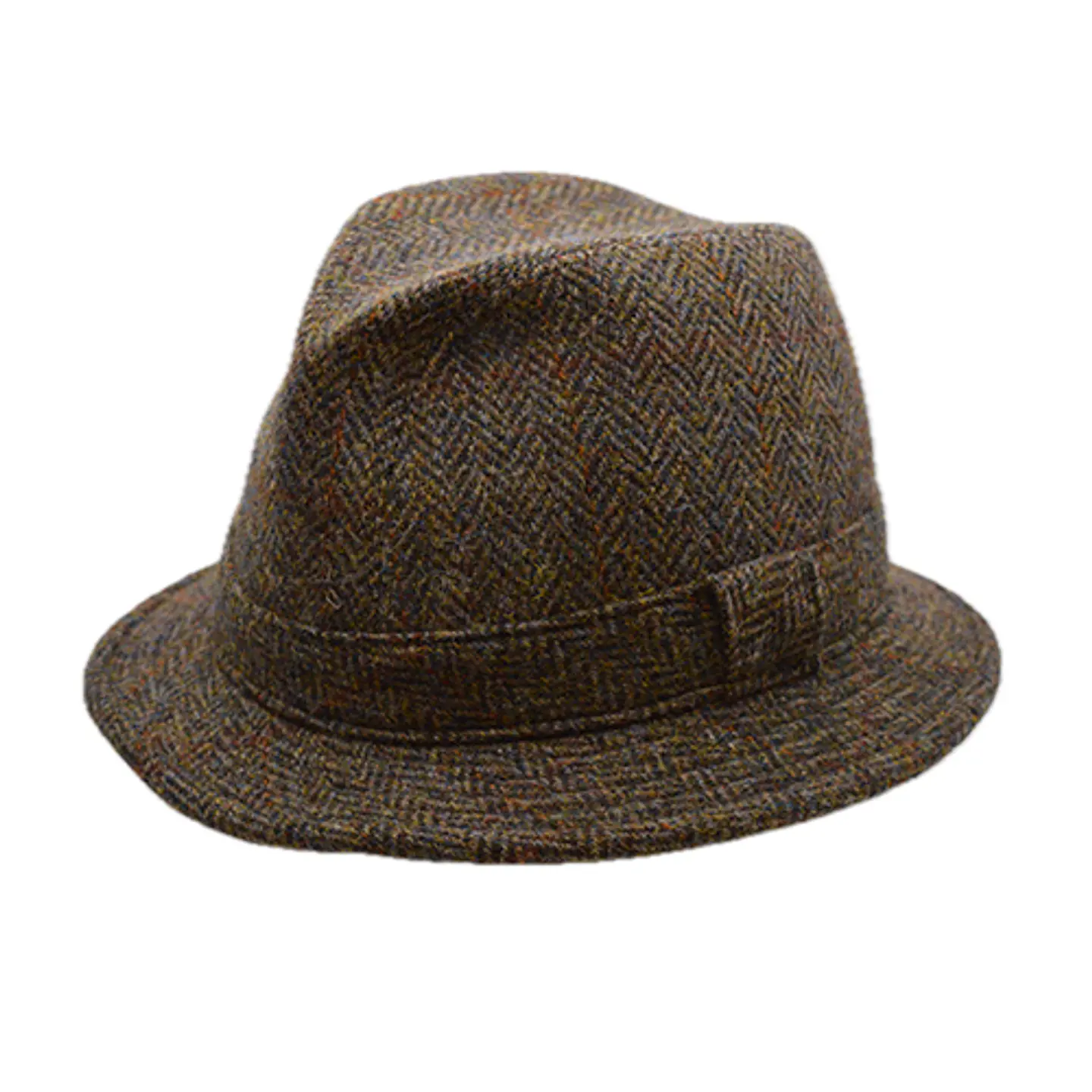 Classic Merino Wool Herringbone Hat – Brown 1