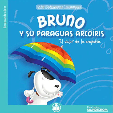Bruno y su paraguas de arcoíris