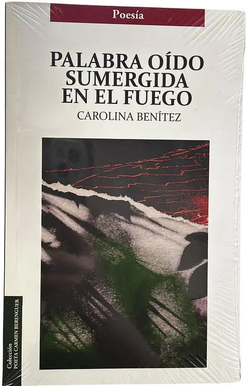 Palabra oído sumergida en el fuego