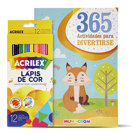 PACK LIBRO 365 DE ACTIVIDADES + LAPIZ DE 12 COLOR