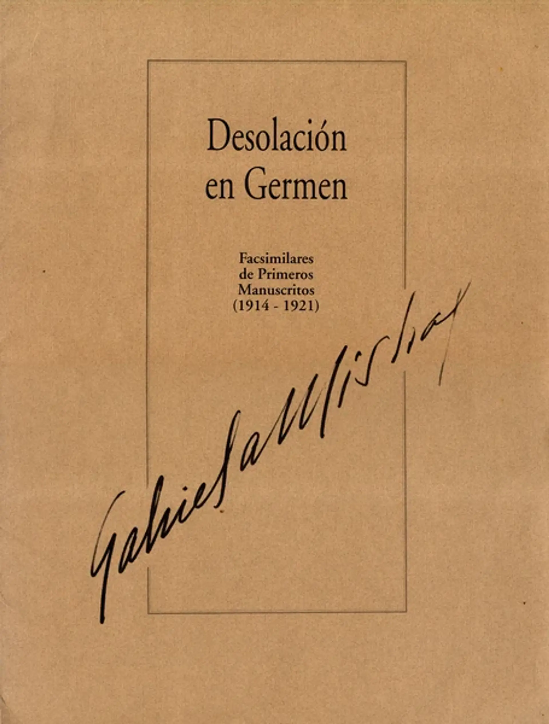 Desolación en germen (carpeta facsímil) 1