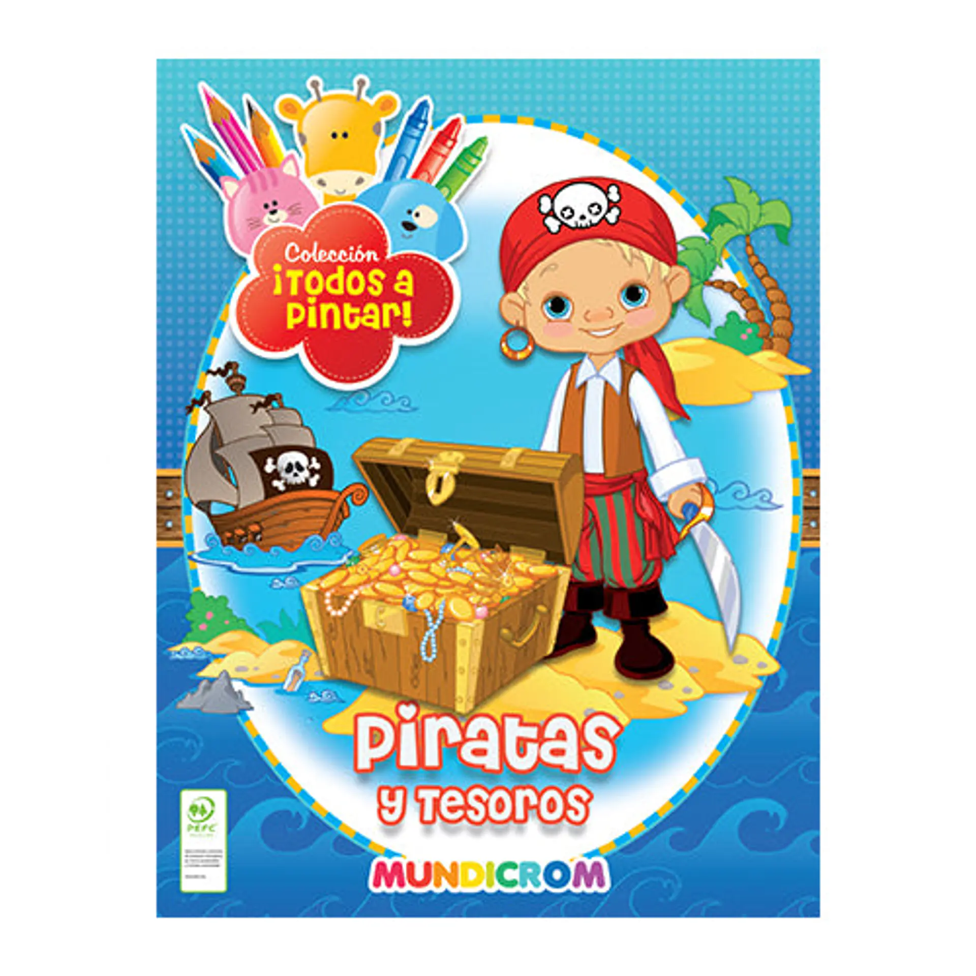 Piratas y tesoros. Colección ¡Todos a pintar! 1