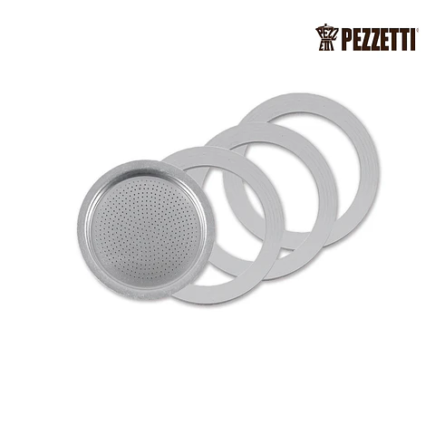 Filtro Acero Inox-3 Juntas Silicona-Cafetera 6 tazas Steel Express