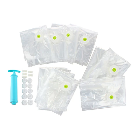Pack 10 Bolsas Ahorra Espacio con Extractor de Aire SVB