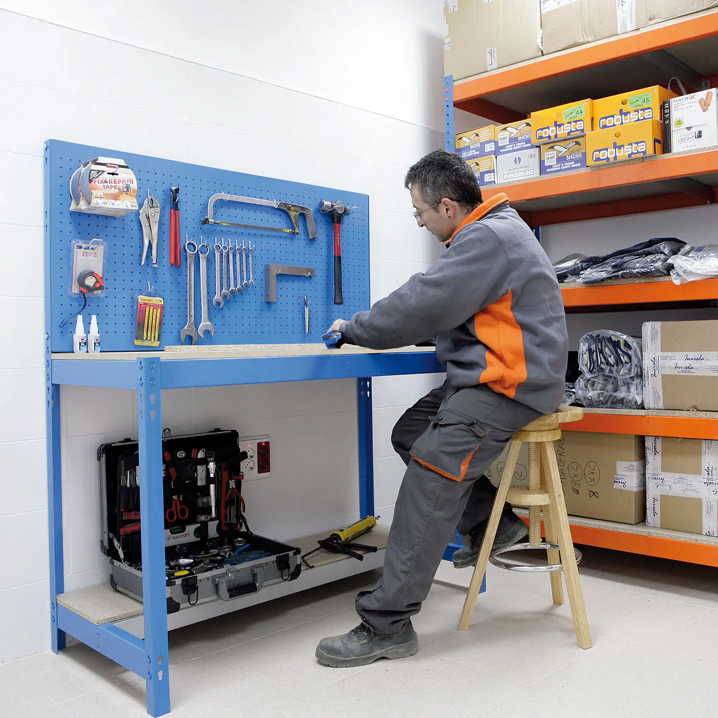 Banco Simonwork BT2 900 Azul/Madera 3