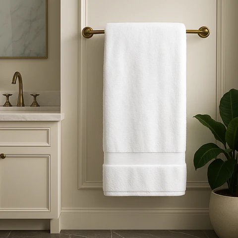 Toalla de Baño 700 Gramos Algodón Egipcio Blanca