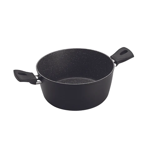 Olla 2 Asas 22cm Blanco Antiadherente Negro Daily