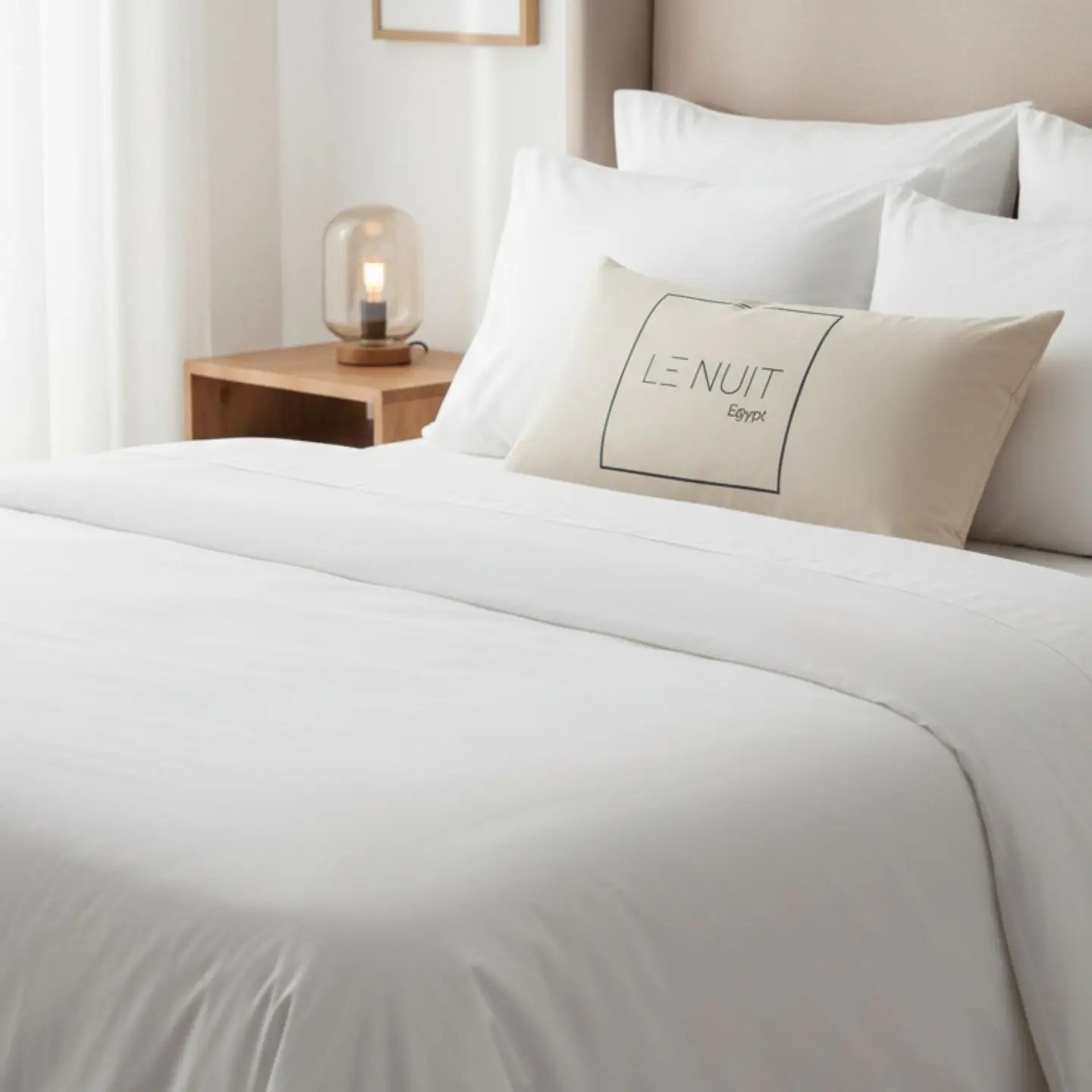 Almohada 1200 Gr Microfibra Tela 300 Hilos Algodón Egipcio 50x90 cm Blanco 3