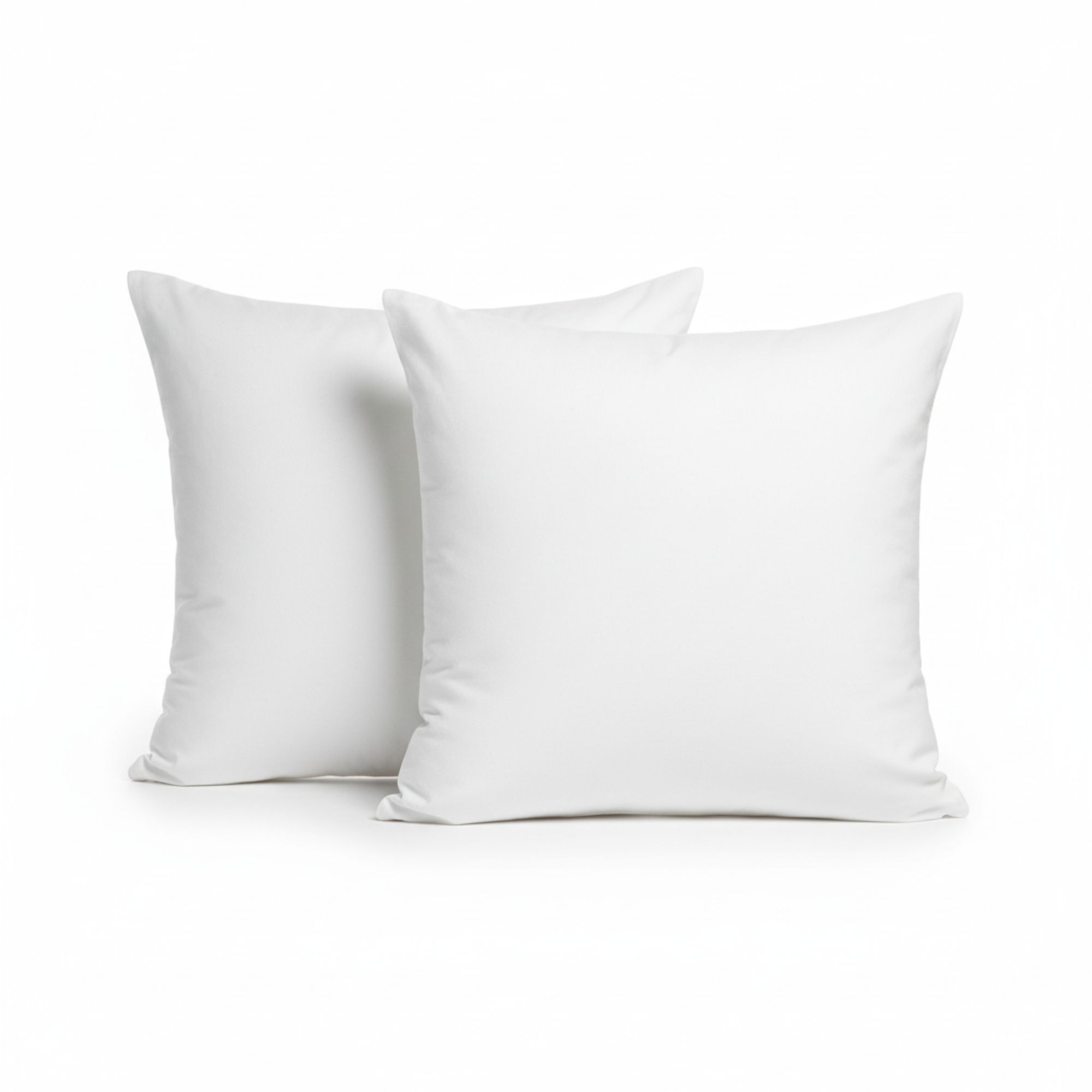 Set 2 Almohadas 350 Gr Microfibra Tela 300 Hilos Algodón Egipcio 45x45 cm Blanco