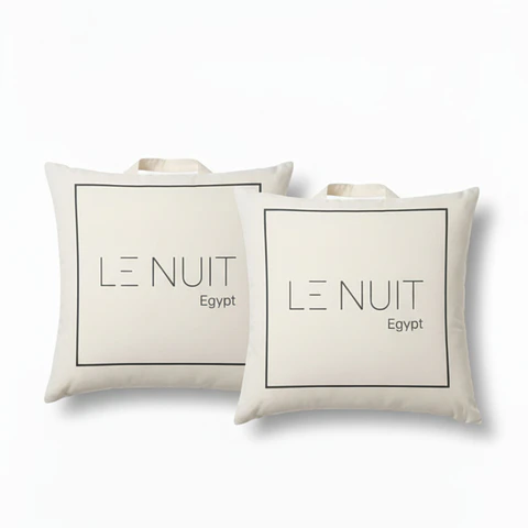 Set 2 Almohadas 350 Gr Microfibra Tela 300 Hilos Algodón Egipcio 45x45 cm Blanco