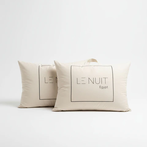 Set 2 Almohadas 1000 Gr Microfibra Tela 300 Hilos Algodón Egipcio 50x70 cm Blanco