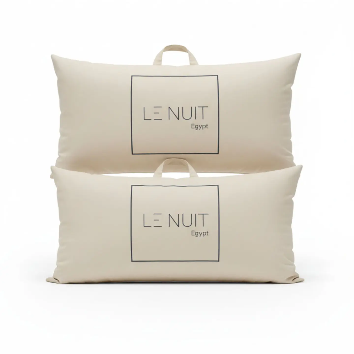 Set 2 Almohadas 1200 Gr Microfibra Tela 300 Hilos Algodón Egipcio 50x90 cm Blanco 1