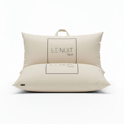 Set 2 Almohadas 1200 Gr Microfibra Tela 300 Hilos Algodón Egipcio 50x90 cm Blanco