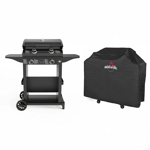 Set Parrilla Exterior Eléctrica E2B Boston Black con Carro + Funda XS
