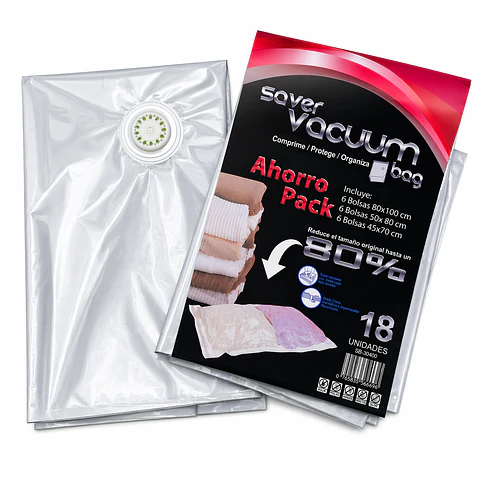 Pack Ahorro 18 Bolsas Ahorra Espacio SVB