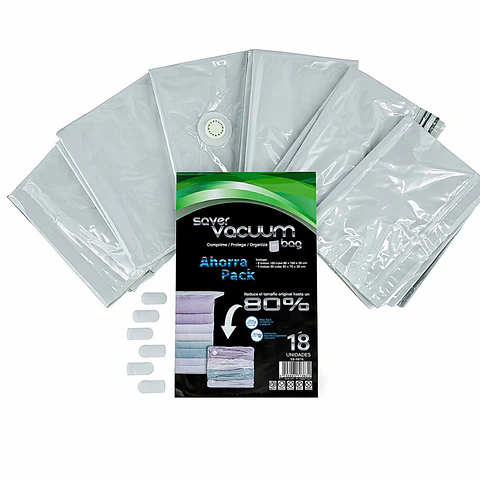 Pack Ahorro 18 Bolsas Ahorra Espacio SVB 3D CUBO