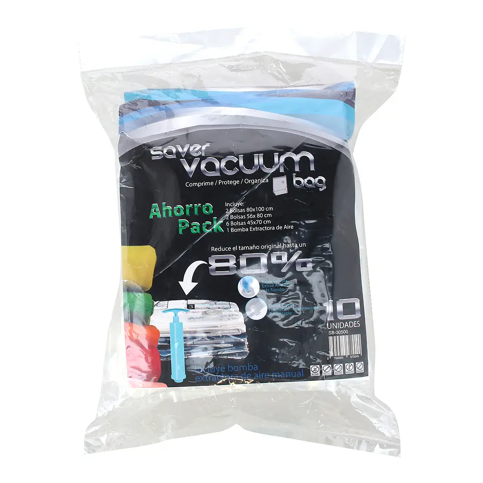Pack Ahorro 30  Bolsas Ahorra Espacio con Extractor de Aire SVB 2