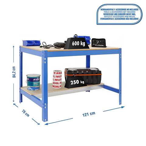 Banco Simonwork BT0 1200x750 Azul/Madera