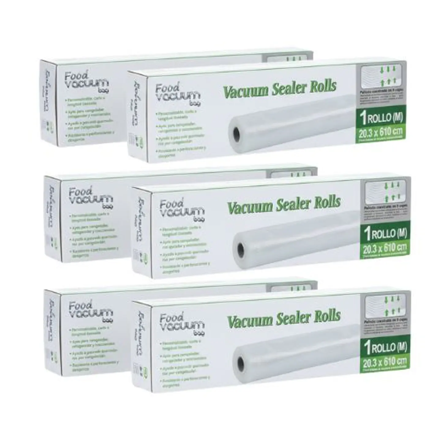 Pack Ahorro 6 Rollos Food Vacuum Bag 1