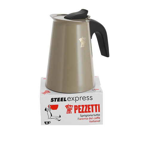 Cafetera Steel Express  6 Tazas Gris