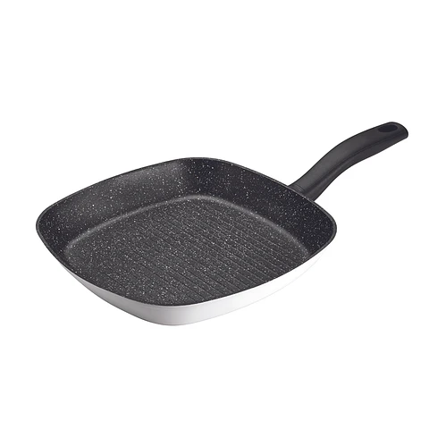 Sarten Parrilla Cuadrado 20cm Blanco Antiahederente Daily