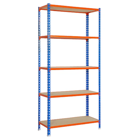 Estanteria Maderclick SuperPlus 5/400 Azul/Naranja/Madera
