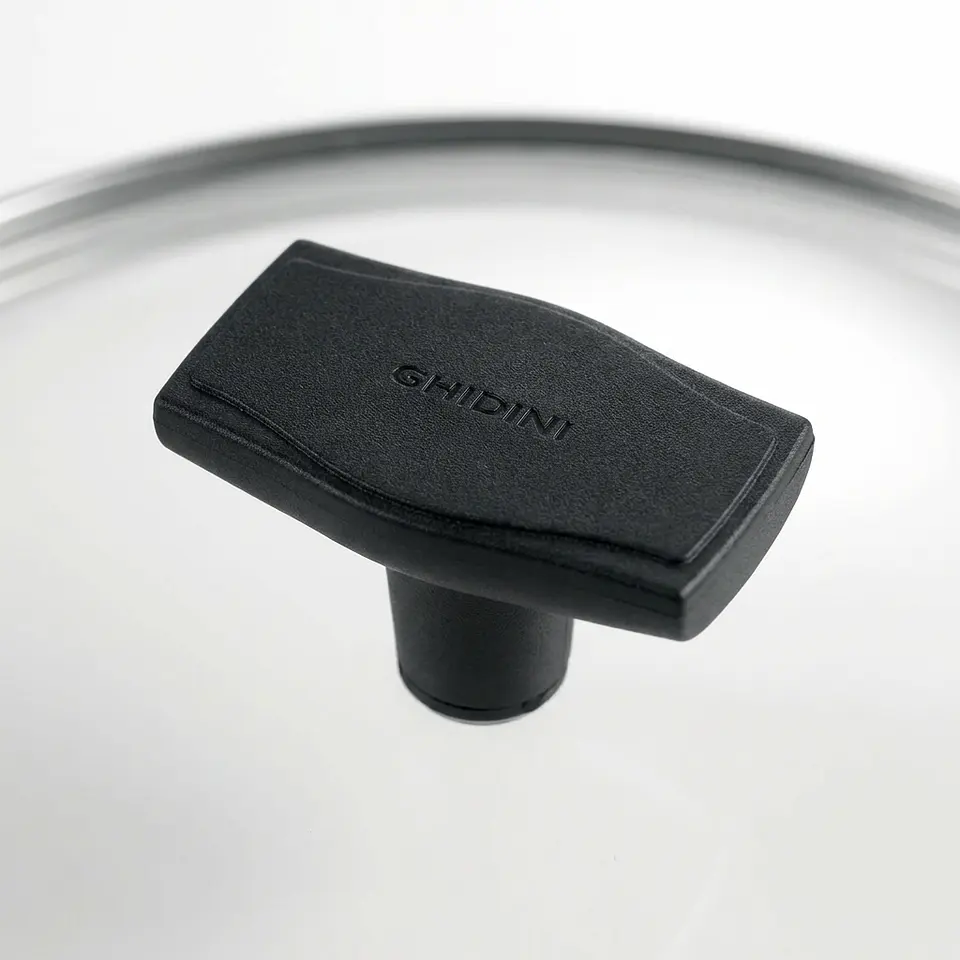 Tapa Vidrio Templado Borde Acero Inox c/Agujero de Vapor 20cm 5