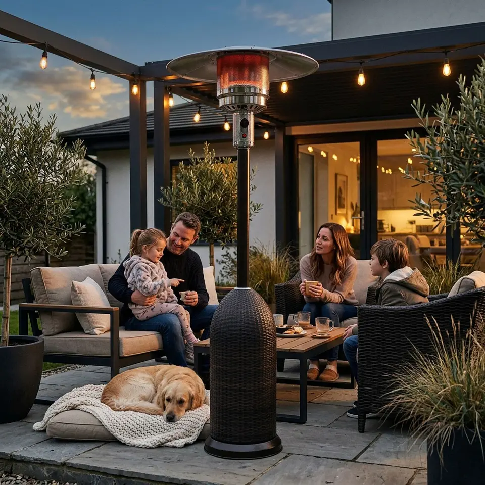 Estufa a Gas Exterior SETAX Rattan BLT Terraza Patio Jardín 6