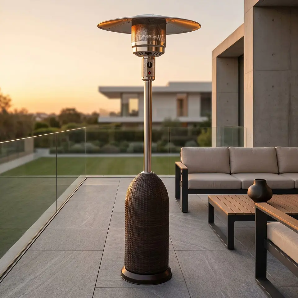 Estufa a Gas Exterior SETAX Rattan BLT Terraza Patio Jardín 7