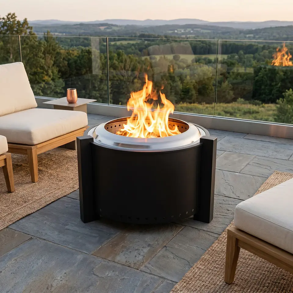 Fogon Brasero Sin Humo 65 cms PATAGON Black Terraza Patio Jardín 4