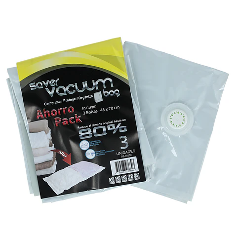 Pack 3 Bolsas Ahorra Espacio SVB 45 x 70 cm
