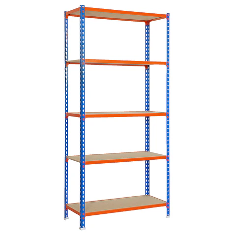 Estanteria Maderclick Mini 5/400 Azul/Naranja/Madera