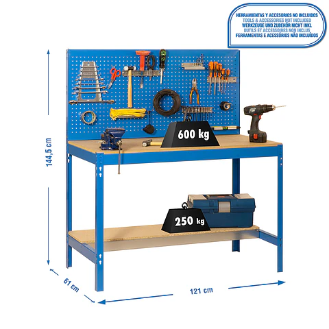 Banco Simonwork BT2 1200 Azul/Madera