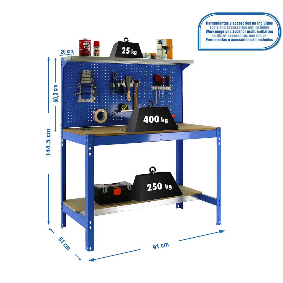 Banco Simonwork BT3 900 Azul/Madera Simonrack 4
