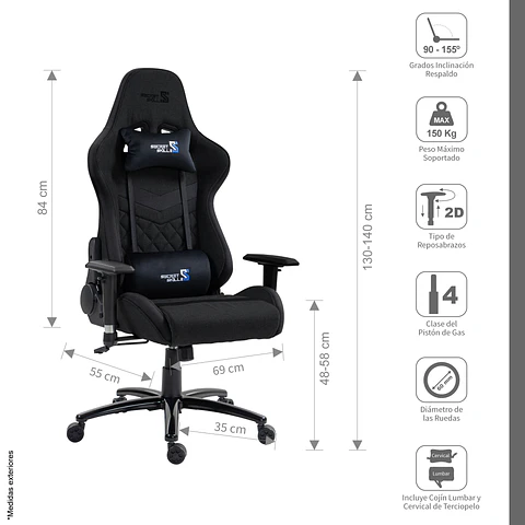 Silla Gamer Spy Black