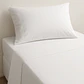 Sábanas 1,5 Plazas Algodón Egipcio 300 Hilos Liso Blanco - Miniatura 3
