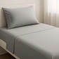 Sábanas 1,5 Plazas Algodón Egipcio 300 Hilos Gris - Miniatura 4