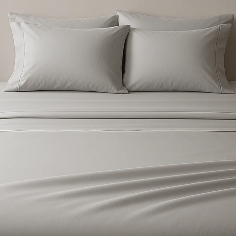 Sábanas Super King Algodón Egipcio 300 Hilos Gris