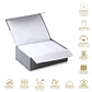 Sábanas 2 Plazas Algodón Egipcio 600 Hilos Liso Blanco - Miniatura 2